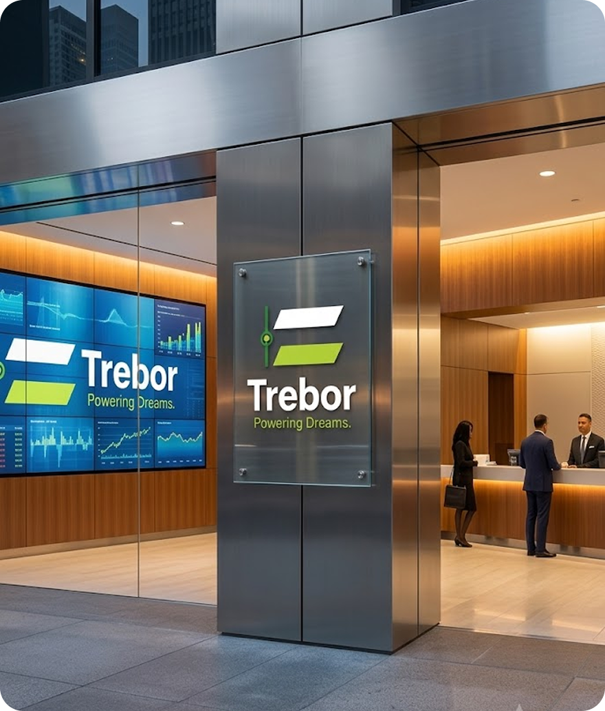 Trebor branded office lobby