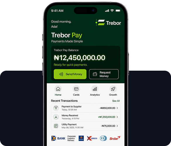 Trebor Pay app screen