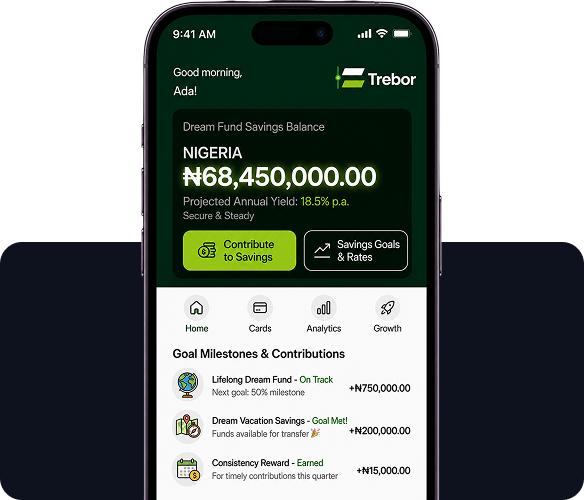 Trebor Save And Earn app screen